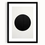 Abstract minimalist wall art framed in black, showcasing an elegant design with a matte finish. Ideal for modern home decor, enhancing any living space.