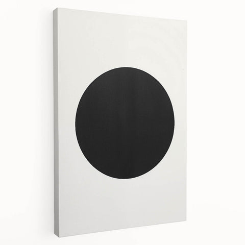 Abstract minimalist wall art on stretched canvas featuring a side view that highlights its textured surface and vibrant colors, perfect for modern decor.