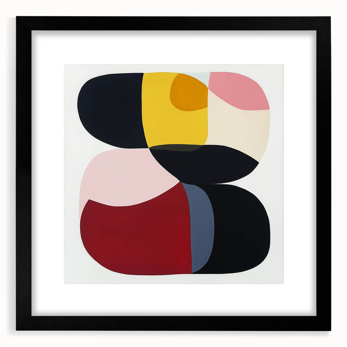 Large Abstract Wall Art – Bold Modern Composition in Rich Colors