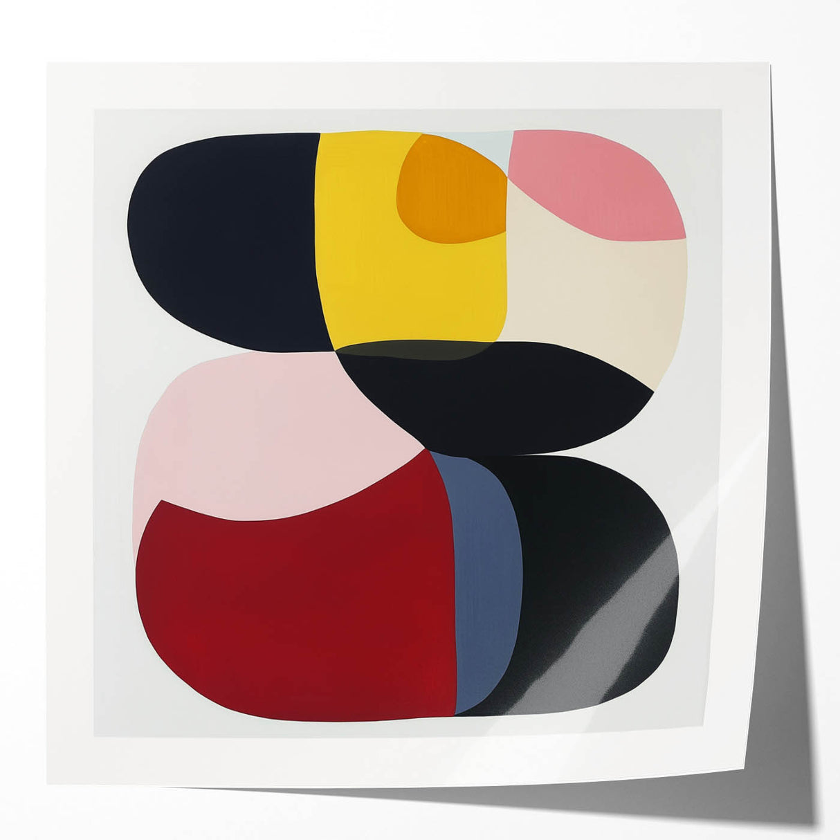 Large Abstract Wall Art – Bold Modern Composition in Rich Colors