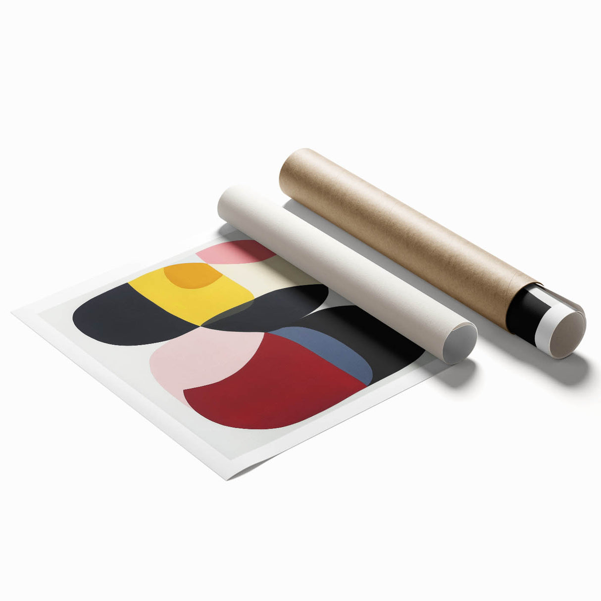 Large Abstract Wall Art – Bold Modern Composition in Rich Colors