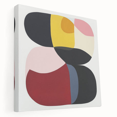 Large Abstract Wall Art – Bold Modern Composition in Rich Colors