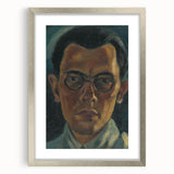 Modern Portrait Wall Art - Expressive Self-Portrait with Dark Tones