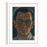 Modern Portrait Wall Art - Expressive Self-Portrait with Dark Tones