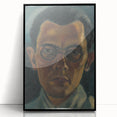 Modern Portrait Wall Art - Expressive Self-Portrait with Dark Tones
