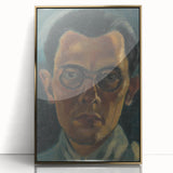 Modern Portrait Wall Art - Expressive Self-Portrait with Dark Tones