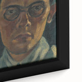 Modern Portrait Wall Art - Expressive Self-Portrait with Dark Tones