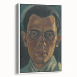 Modern Portrait Wall Art - Expressive Self-Portrait with Dark Tones