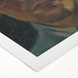 Modern Portrait Wall Art - Expressive Self-Portrait with Dark Tones