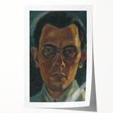 Modern Portrait Wall Art - Expressive Self-Portrait with Dark Tones