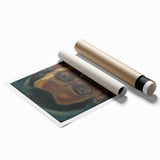 Modern Portrait Wall Art - Expressive Self-Portrait with Dark Tones