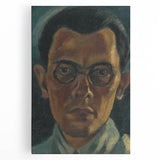 Modern Portrait Wall Art - Expressive Self-Portrait with Dark Tones