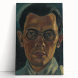 Modern Portrait Wall Art - Expressive Self-Portrait with Dark Tones