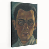 Modern Portrait Wall Art - Expressive Self-Portrait with Dark Tones