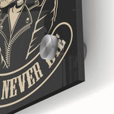 Rock and Roll Will Never Die Poster | Vintage Retro Skull Art