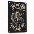 Rock and Roll Will Never Die Poster | Vintage Retro Skull Art