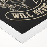 Rock and Roll Will Never Die Poster | Vintage Retro Skull Art