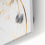 Elegant Golden Dandelion - Modern Living Room Canvas Wall Art