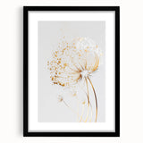 Elegant Golden Dandelion - Modern Living Room Canvas Wall Art