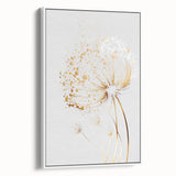 Elegant Golden Dandelion - Modern Living Room Canvas Wall Art