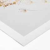 Elegant Golden Dandelion - Modern Living Room Canvas Wall Art