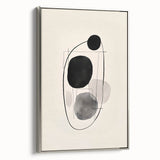 Framed abstract minimalist wall art in silver tones displayed in a side view, showcasing elegant lines and a contemporary design ideal for modern decor.