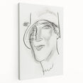 Expressionist Art - "Woman's Head and Face" by Leo Gestel - Charcoal Abstract