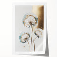 Teal & Gold Dandelion - Modern Living Room Canvas Wall Art