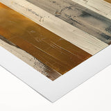 Abstract minimalist wall art on rolled canvas showcasing soft earth tones and geometric shapes, ideal for modern home decor, packaged in a protective tube.