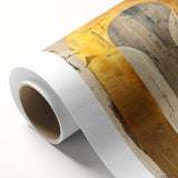 Abstract minimalist wall art on rolled canvas showcasing soft pastel colors and geometric shapes, ideal for modern home decor. Perfectly packaged in a protective tube.