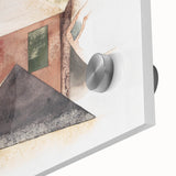 Modern Wall Art - Houses with Red by Charles Demuth - Minimalist Architectural Decor