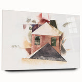 Modern Wall Art - Houses with Red by Charles Demuth - Minimalist Architectural Decor