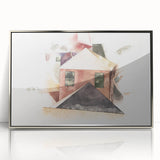 Modern Wall Art - Houses with Red by Charles Demuth - Minimalist Architectural Decor