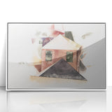 Modern Wall Art - Houses with Red by Charles Demuth - Minimalist Architectural Decor