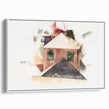 Modern Wall Art - Houses with Red by Charles Demuth - Minimalist Architectural Decor