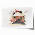 Modern Wall Art - Houses with Red by Charles Demuth - Minimalist Architectural Decor