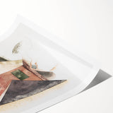 Modern Wall Art - Houses with Red by Charles Demuth - Minimalist Architectural Decor