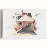 Modern Wall Art - Houses with Red by Charles Demuth - Minimalist Architectural Decor