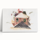 Modern Wall Art - Houses with Red by Charles Demuth - Minimalist Architectural Decor