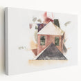Modern Wall Art - Houses with Red by Charles Demuth - Minimalist Architectural Decor