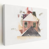 Modern Wall Art - Houses with Red by Charles Demuth - Minimalist Architectural Decor