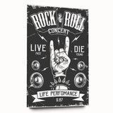 Rock & Roll Retro Wall Art: Vintage Concert Poster