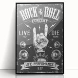 Rock & Roll Retro Wall Art: Vintage Concert Poster