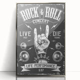 Rock & Roll Retro Wall Art: Vintage Concert Poster