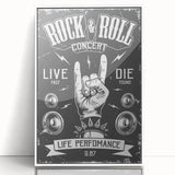 Rock & Roll Retro Wall Art: Vintage Concert Poster