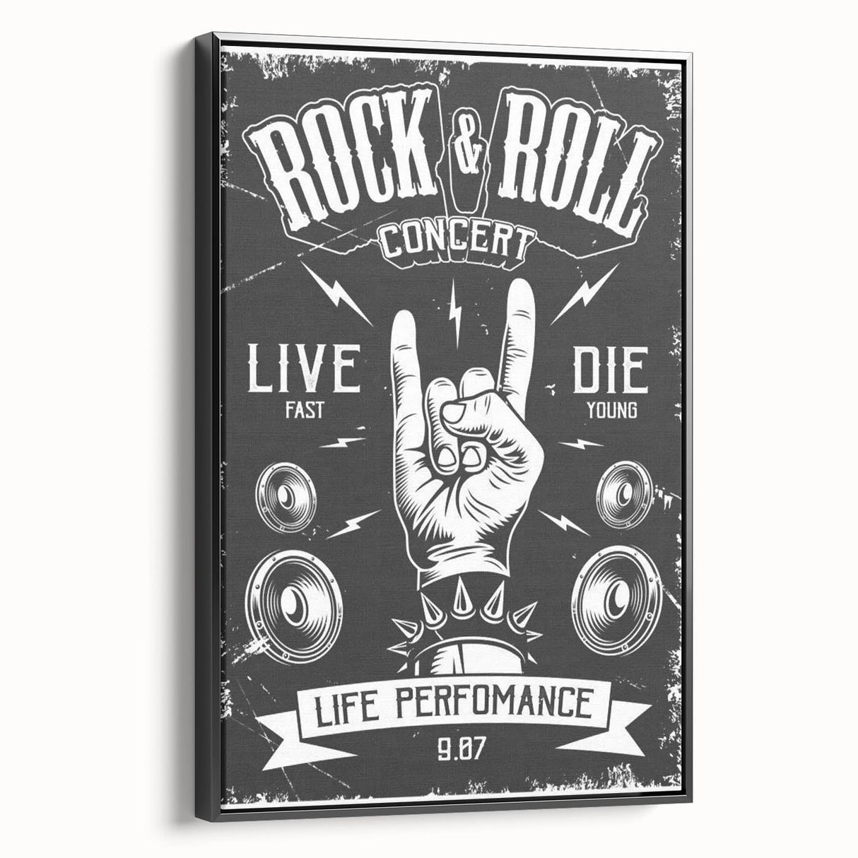 Rock & Roll Retro Wall Art: Vintage Concert Poster