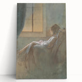 Old Woman Sitting - Romanticism Art by László Mednyánszky