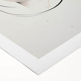 Abstract minimalist wall art on rolled canvas, showcasing soft pastel colors and geometric shapes, perfect for modern home decor. Packaged securely in a cardboard tube for safe shipping.