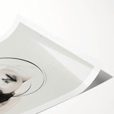 Abstract minimalist wall art print featuring soft pastel colors and geometric shapes, elegantly rolled and packaged in a durable cardboard tube for easy transport.