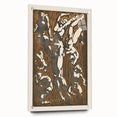 Abstract Modern Wall Art - Dynamic Nude Figures with Earthy Tones